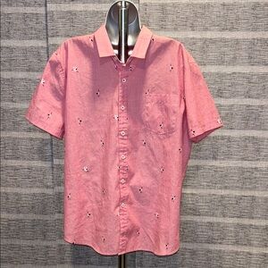 Men's Michael Brandon Pinkish/Red Short Sleeve Shirt